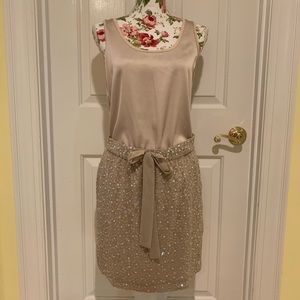 Ann Taylor champagne sleeveless tank top size M